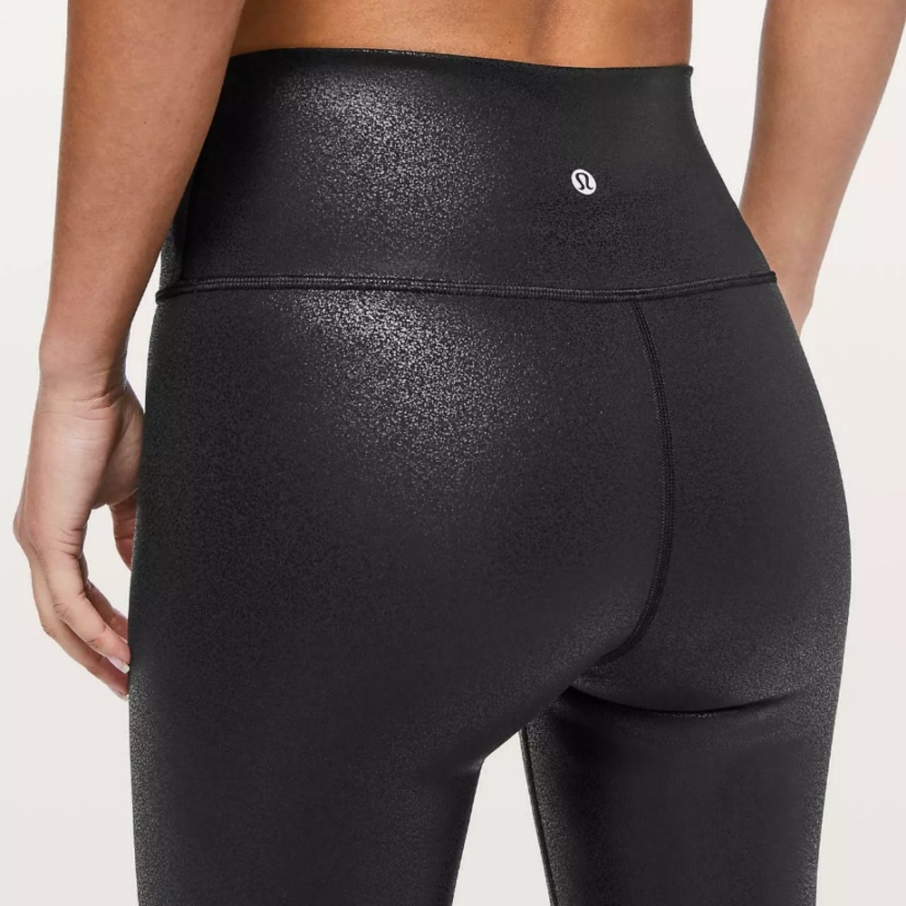 Lululemon Crop Black Foil Leggings